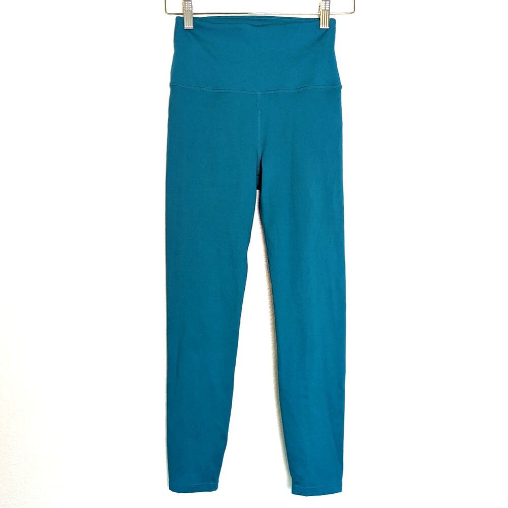 Carbon38 Teal Blue High Rise Tight Leggings Women Size S Yoga Gym Activewear